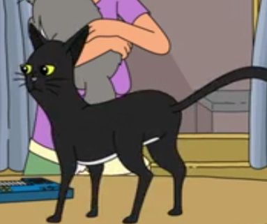 A black cat in Bob’s Burgers