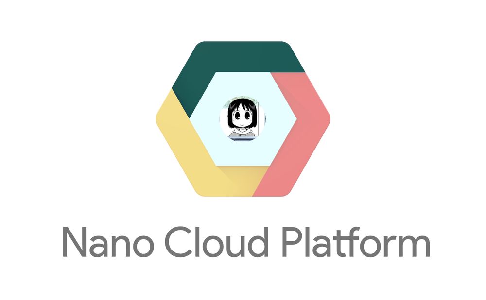 Google Cloud Platform logo edited to show Nano staring at you from the center of the image. The wordmark has been edited to read "Nano Cloud Platform"