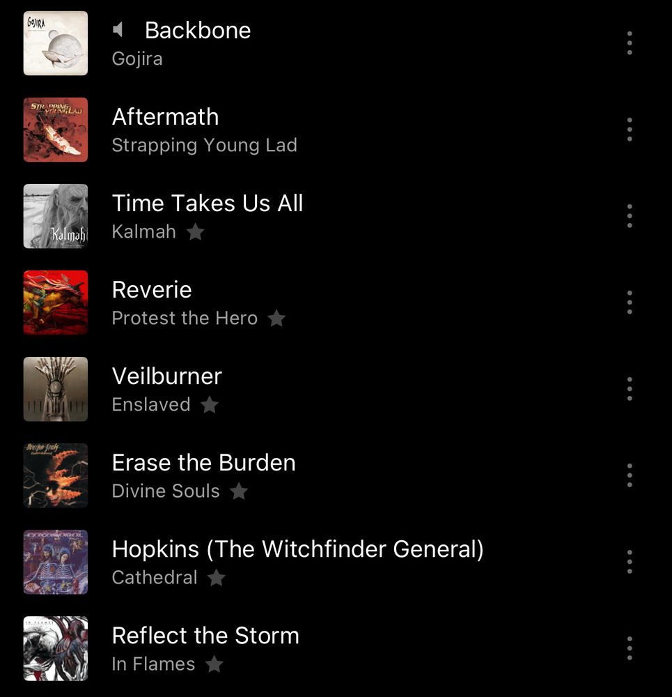 GOURA
TRA OPIN
GUNGLA
Kalmabl
Backbone
Gojira
Aftermath
Strapping Young Lad
Time Takes Us All
Kalmah
Reverie
Protest the Hero
Veilburner
Enslaved
Erase the Burden
Divine Souls
Hopkins (The Witchfinder General)
Cathedral
Reflect the Storm
In Flames