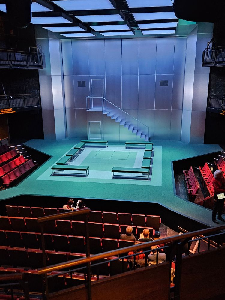 The stage is set for 'Measure for measure' at the RSC theatre in Stratford Upon Avon, England (October 2025)