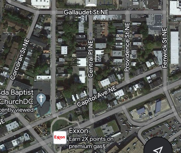 Satellite view of Ivy City today.