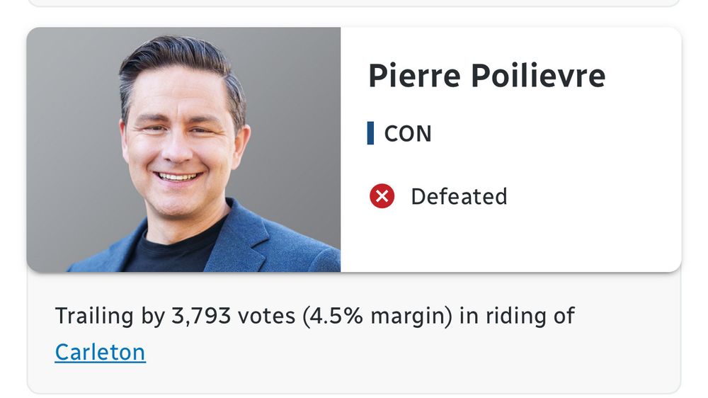 pierre polievre losing his seat 