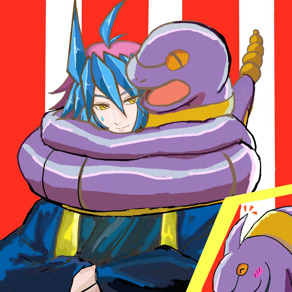 #ブリザ画　ブリザード氷牙　アーボ　蛇　お正月