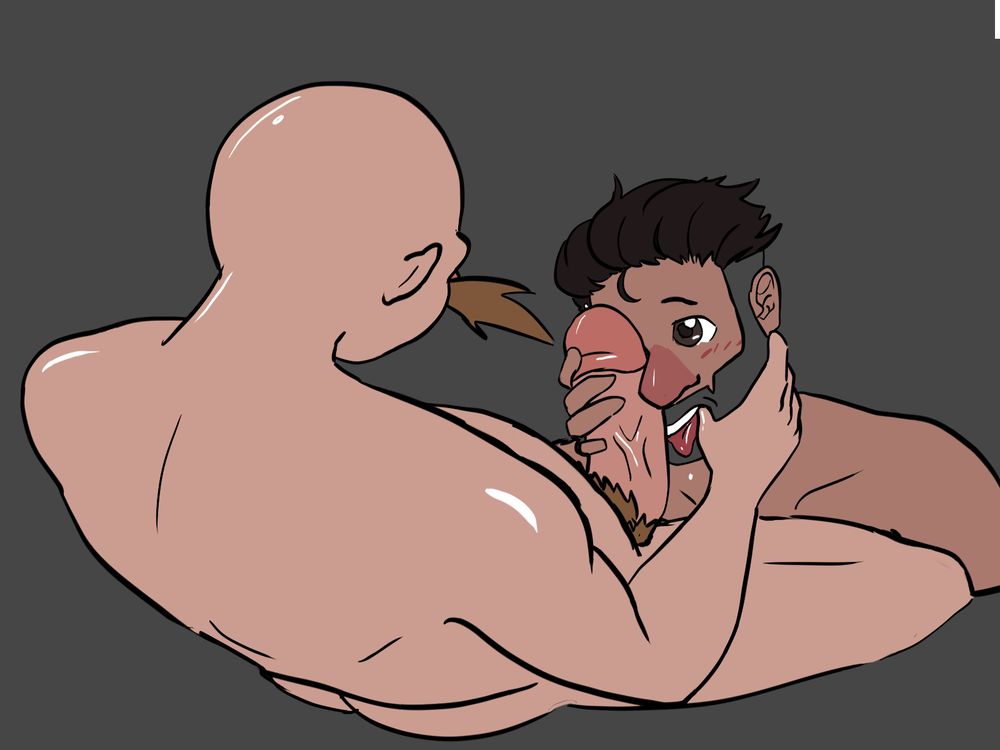 eggman and agent stone. stone is preparing to suck egg's cock. it's ok, just some stobotnik for my soul. that's better than chicken soup anyday. 