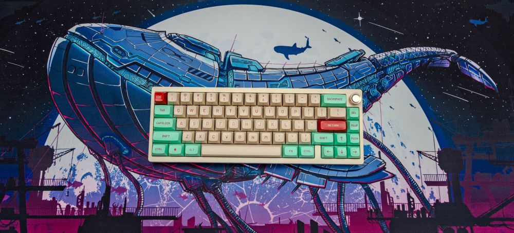 Womier SK65 (Weikav Lucky65) in Cream with Drop MT3 Jukebox keycaps.