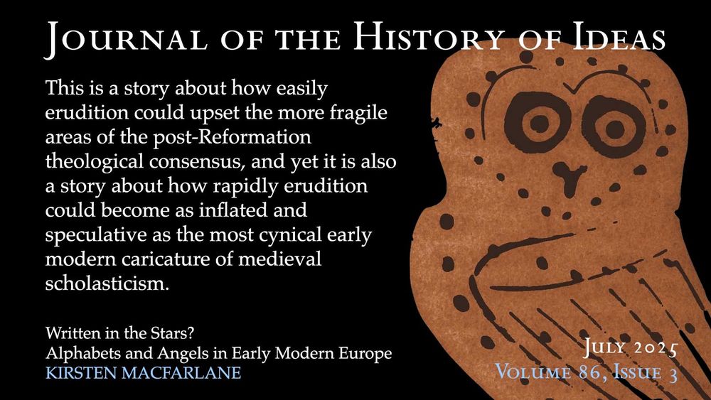 A quote from the article: "This is a story about how easily erudition could upset the more fragile areas of the post- Reformation theological consensus, and yet it is also a story about how rapidly erudition could become as inflated and speculative as the most cynical early modern caricature of medieval scholasticism."