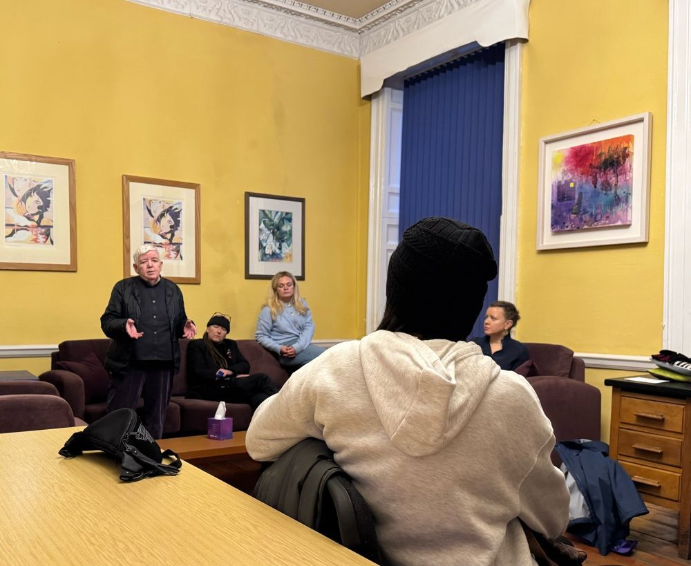 The MAWS students listening to Mary at the Sexual Violence Centre Cork