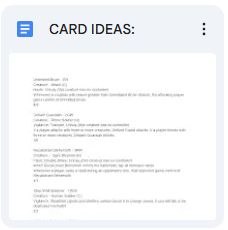 card idea cgoogle doc