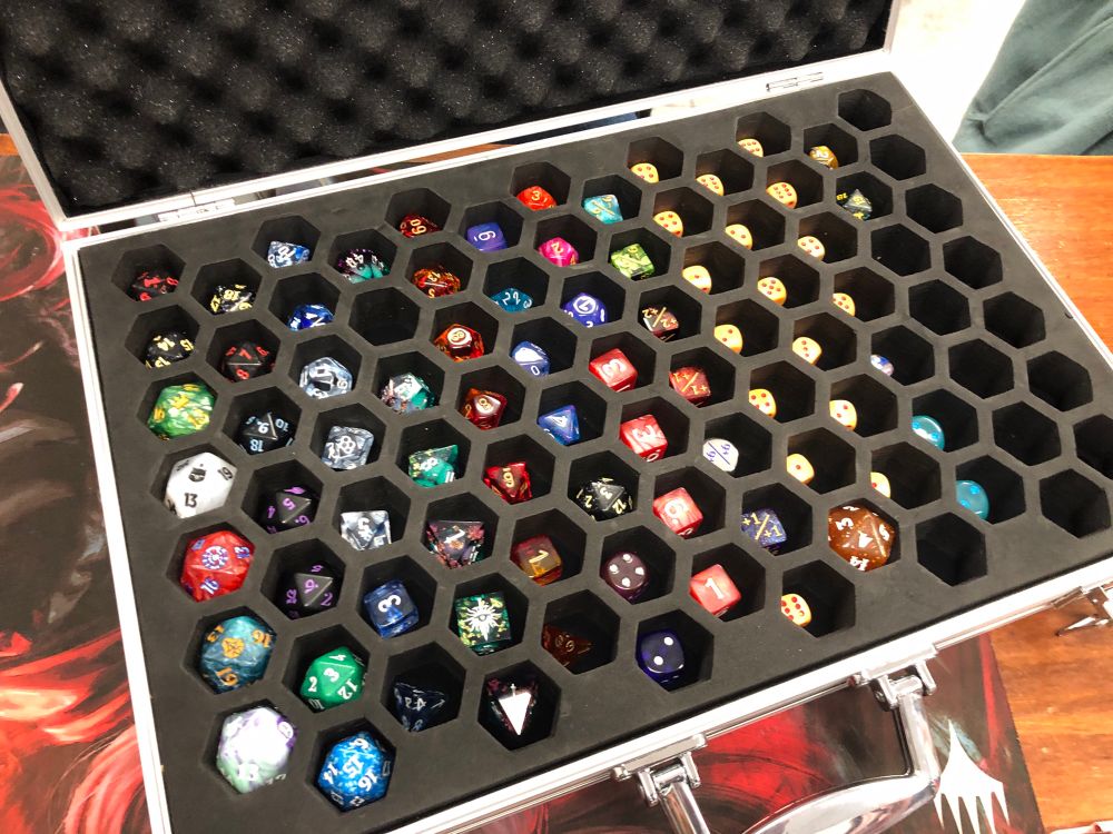 dice in a weird case