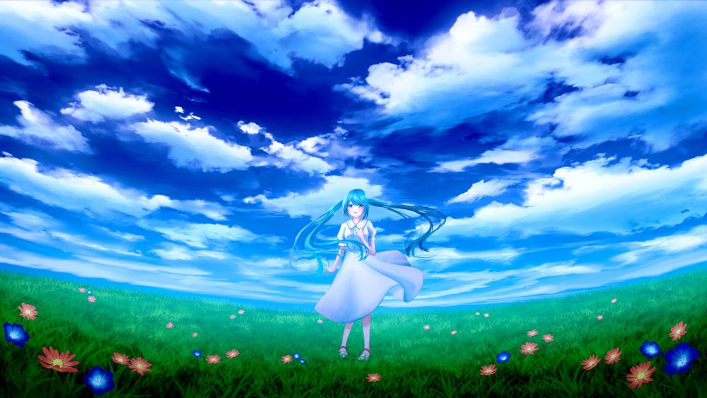 wiLuさんの曲に描き下ろししたイラストです☁️☘️