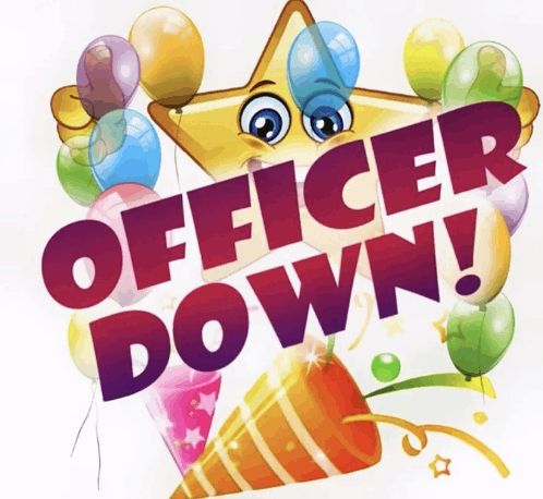 Officer Down clip art meme.