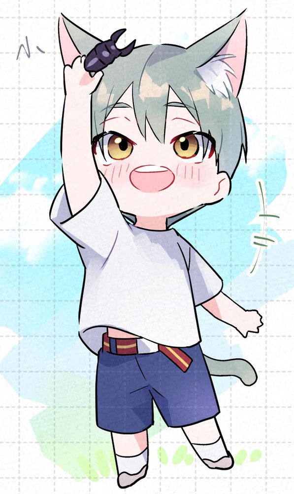 一次創作オリジナルデフォルメイラスト/kawaii anime art illustration