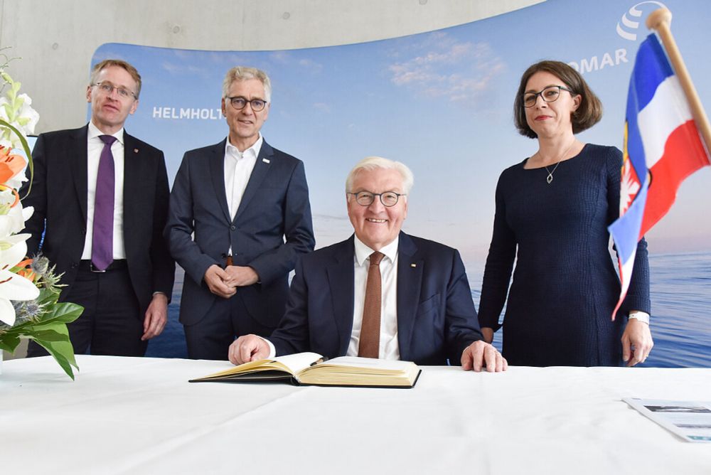 German Federal President Frank-Walter Steinmeier visits GEOMAR