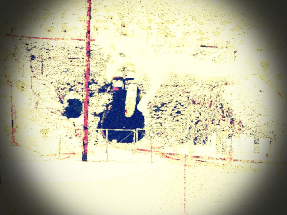 A glowing skeletal creature consumes radioactive material from pipes coming out of a mountain tunnel.