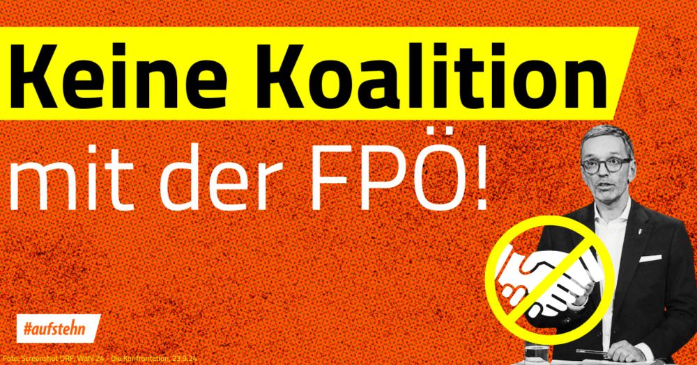 Jetzt unterzeichnen: Eil-Appell: Keine Koalition mit der FPÖ!