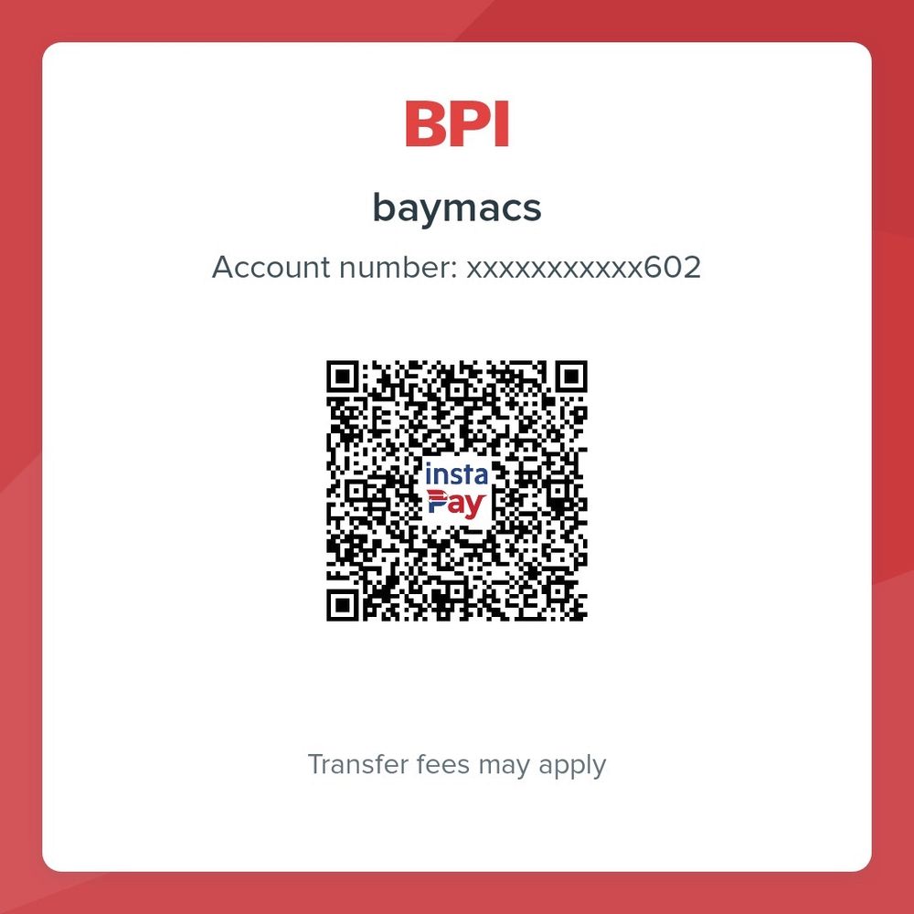 BPI baymacs instaPay QR code