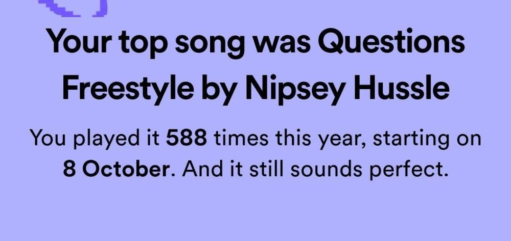 Screenshot spotify Schwarzer Text auf hell lila Hintergrund: 