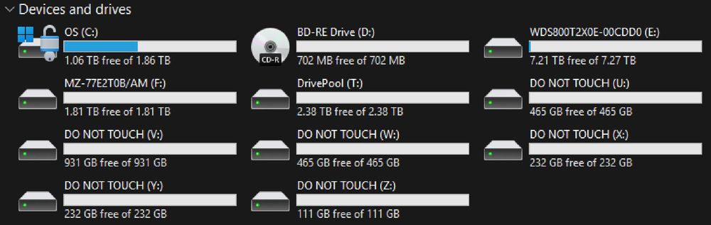 Screenshot of Windows 11 File Explorer showing This PC 