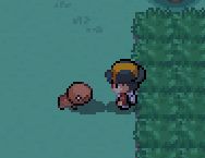 a soulsilver screenshot of a trapinch in the overworld. his head is bigger than his body