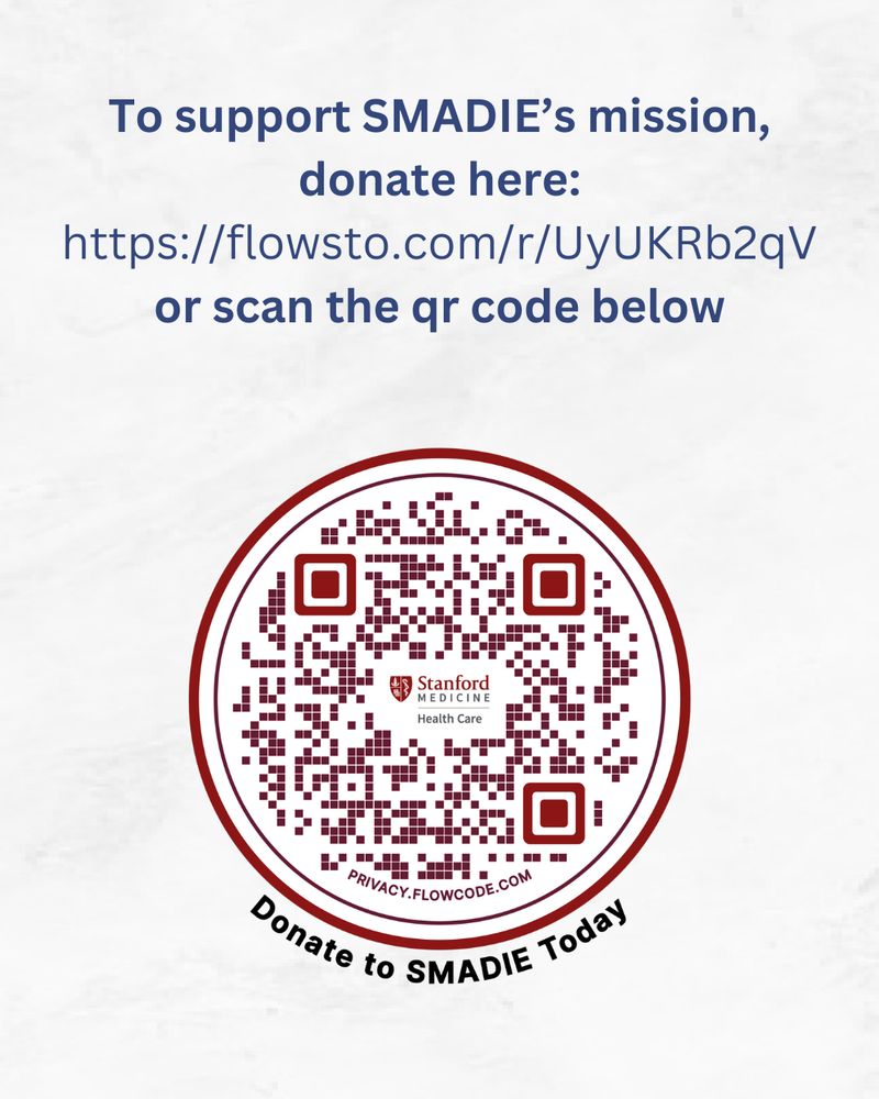 To support SMADIE’s mission, visit https://flowsto.com/r/UyUKRb2qV to donate or scan the QR code.