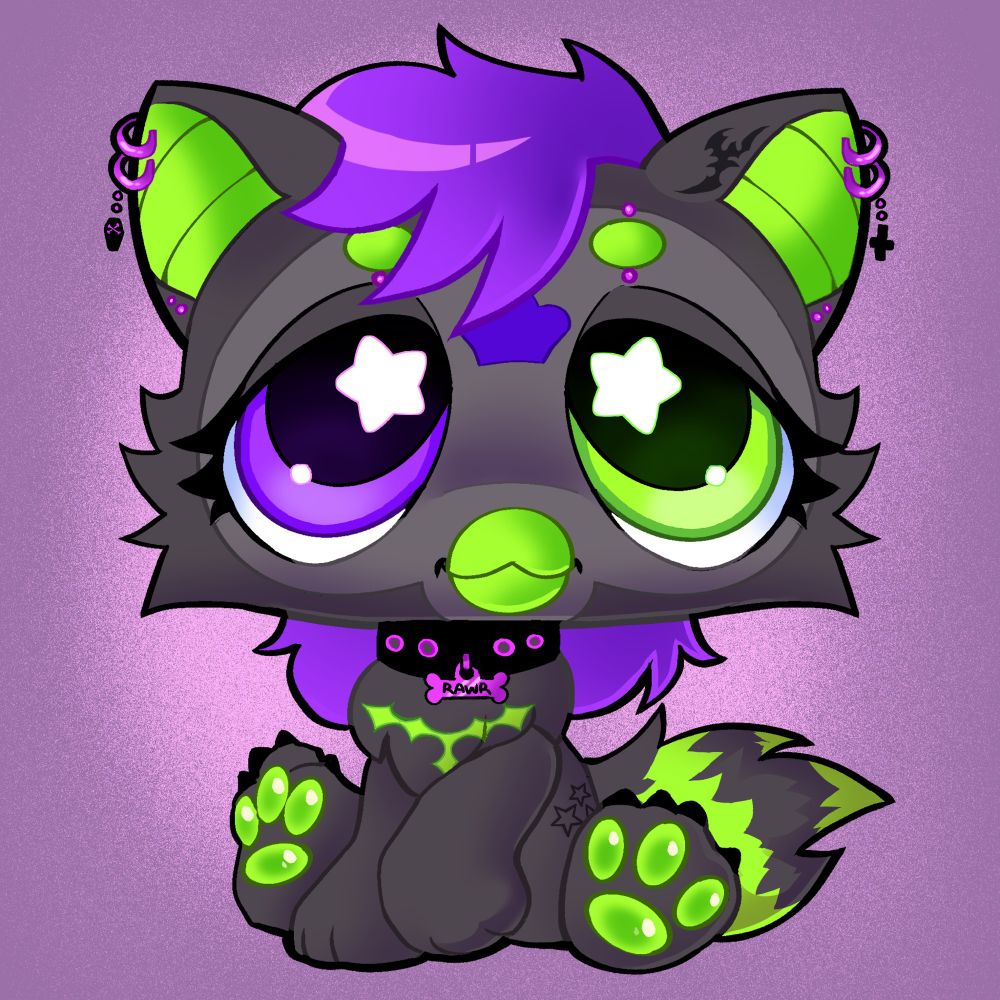 My scene queen Furby named Xander as a Littlest Pet Shop character!

Made by @gemikya.bsky.social