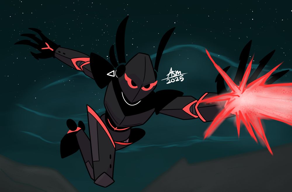 Matrix, my robot assassin flying in the sky and shooting a red beam from her hands. Don't piss her off.