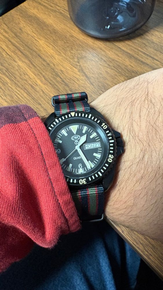 CWC SBS 1987 reissue on a vintage James Bond watch strap 