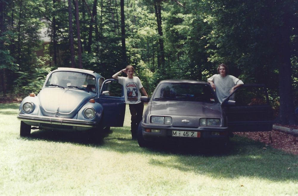Both cars are from Germany. Matt likes VW. Scott preferred the turbo German Ford marketing in America as the Merkur.