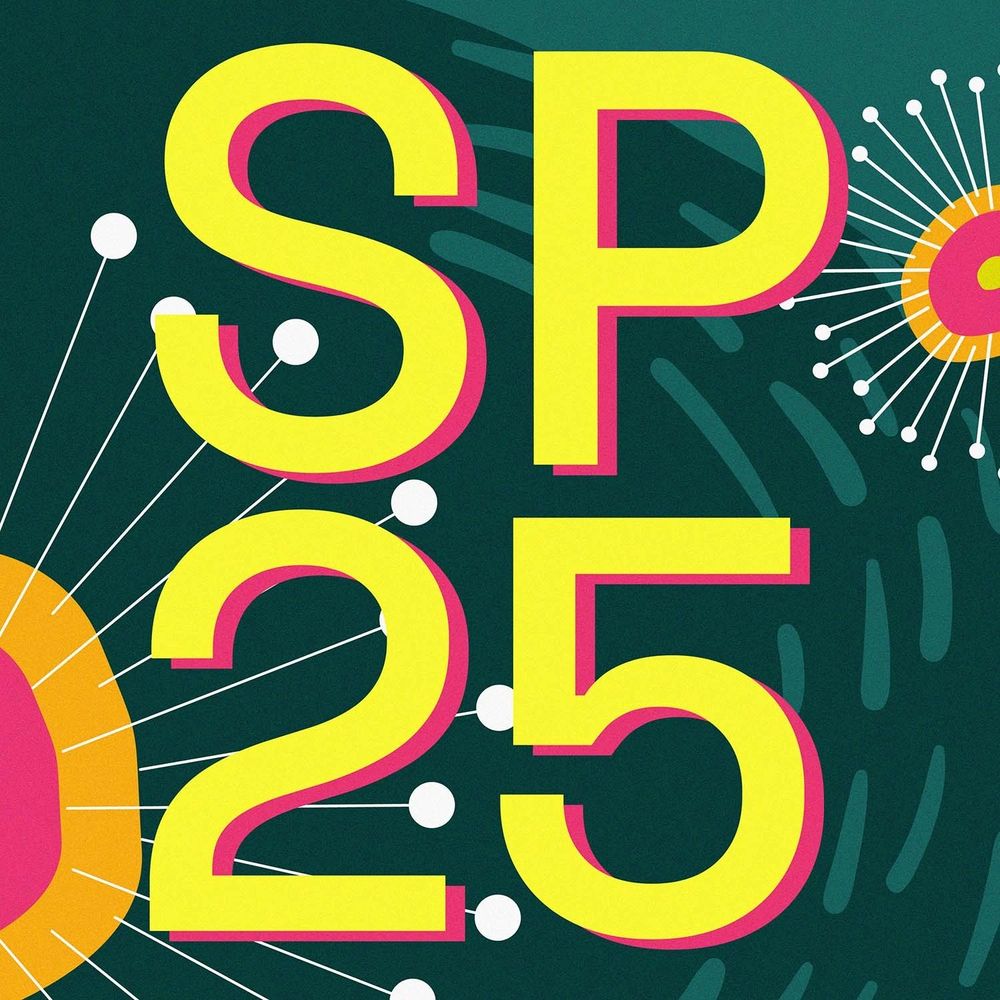 SP25 in bold yellow text over a green background 