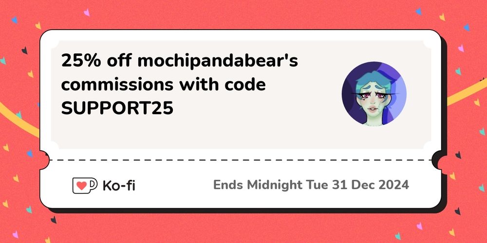 25% discount off mochipandabear's Commissions