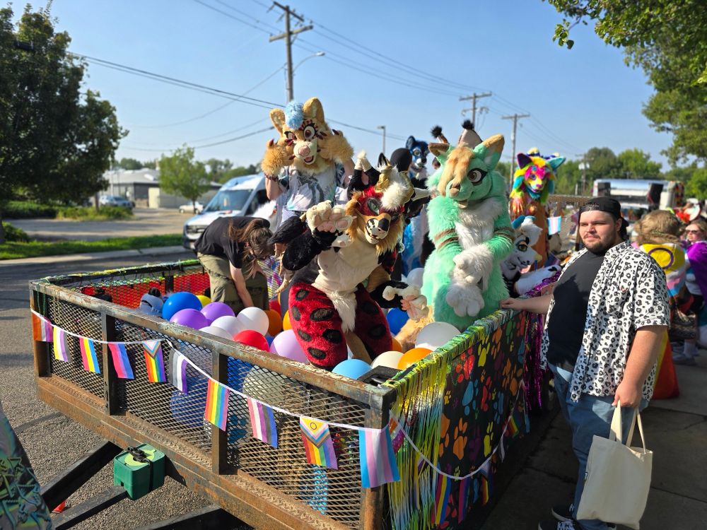 shot of the back of the float