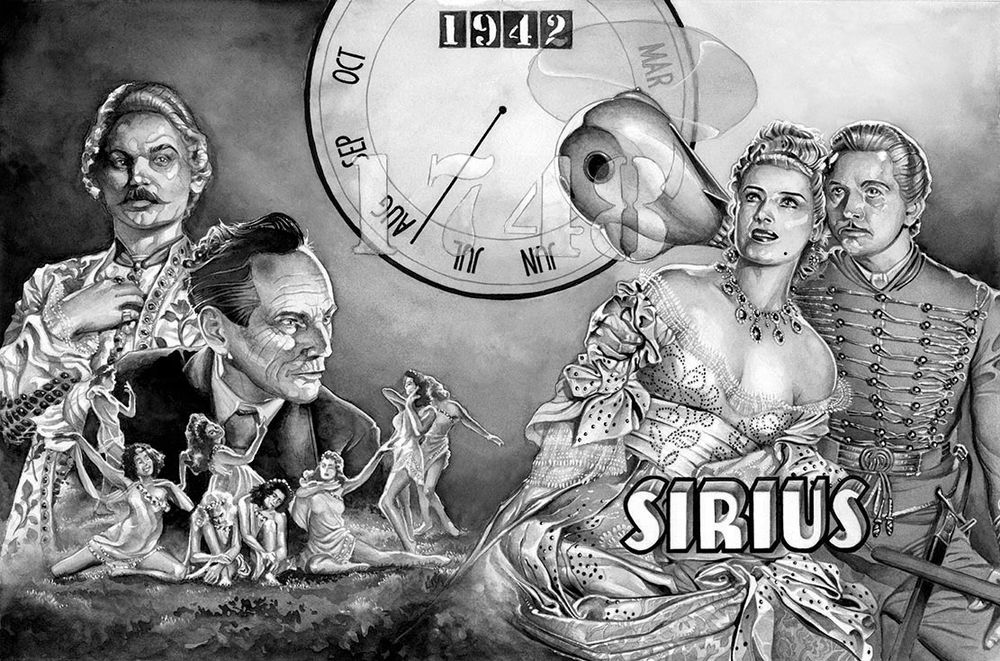 Inkwashes Blu-ray cover of characters from the movie SIRIUS