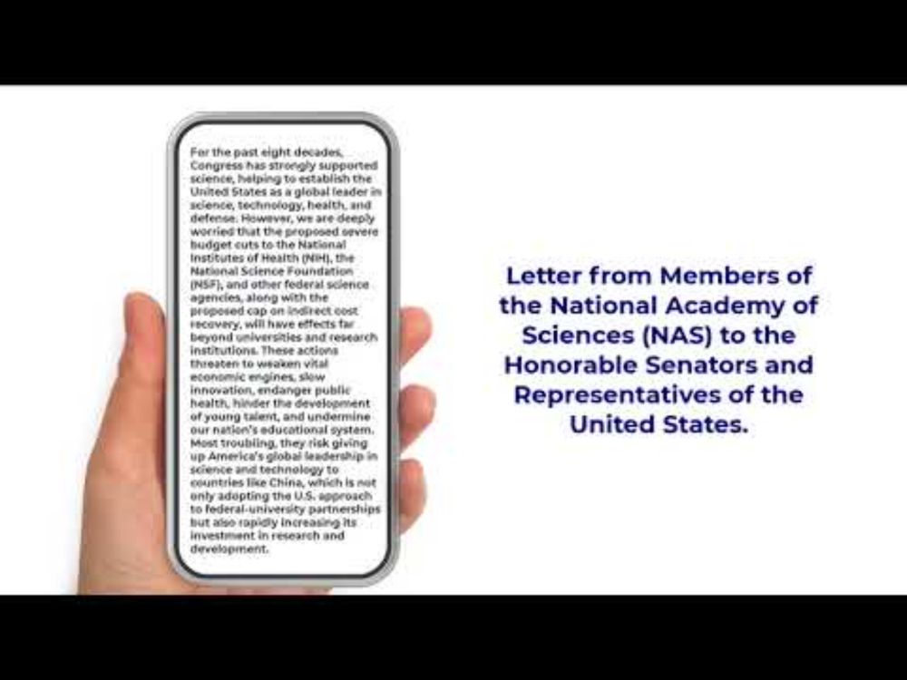 Letter from NAS Members to the Honorable Senators and Representatives of the United States