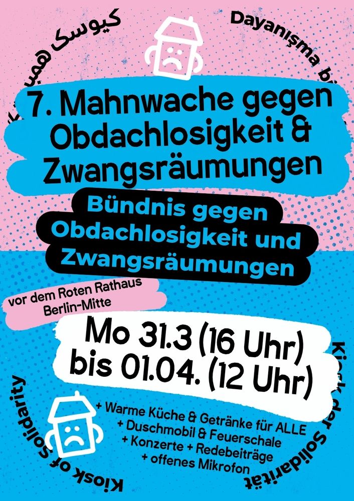 Vor dem Roten Rathaus Mo 31.3.16 Uhr bis 1.4. 12 Uhr