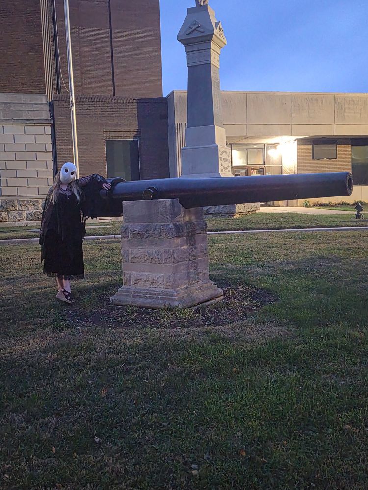 Me showing off the Canon pointed at the neighboring state