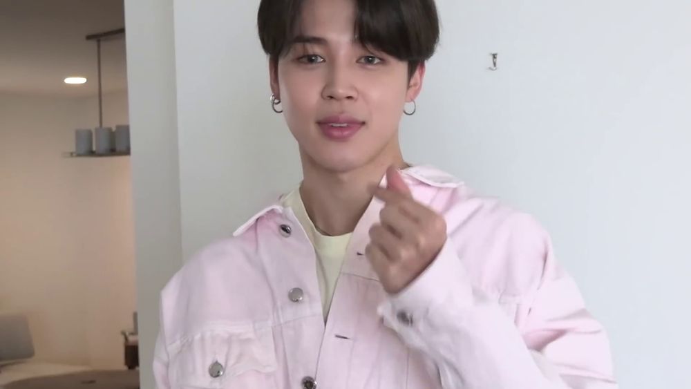 Jimin of BTS in pink clothing! 