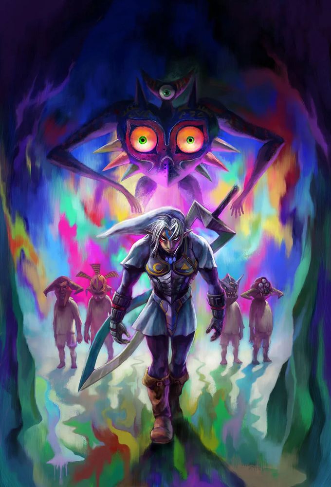 Fierce Deity Link & Majora Art from The Legend of Zelda: Majora's Mask 3D