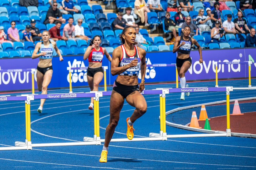 Lina Nielsen winning 400 Hurdles at UK Championships 2025