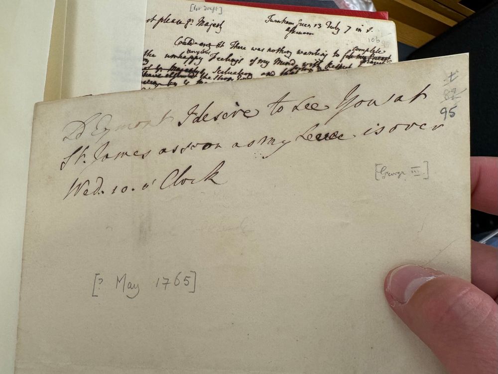 A note written by George III!