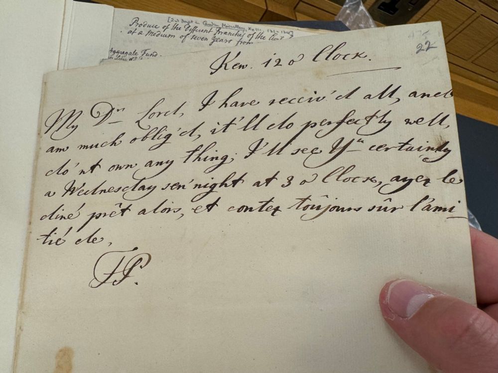 Letter written by Frederick.