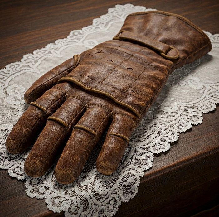 A five-fingered musketeer's glove.