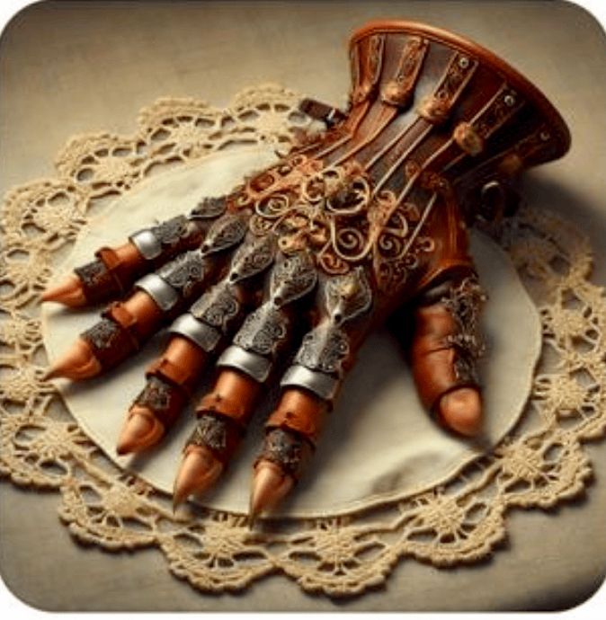 A six-fingered musketeer's glove.