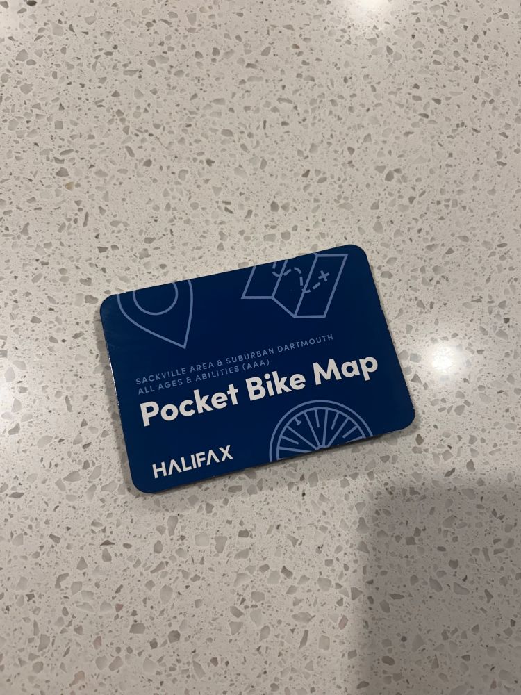 A blue pocket bike map 🗺️ 