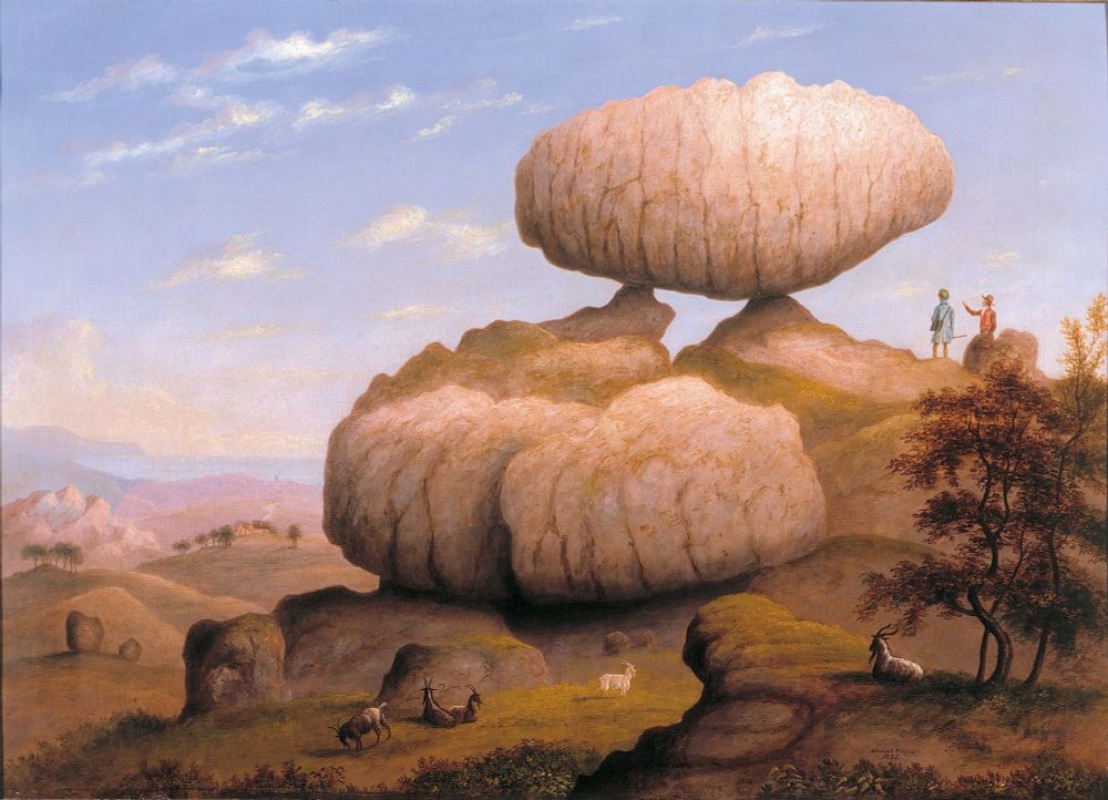 A painting the Tolmen of Constantine, Cornwall.