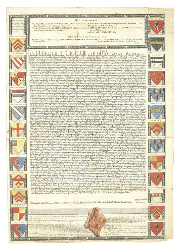 An 18th-century facsimile of a nearly-incinerated Magna Carta