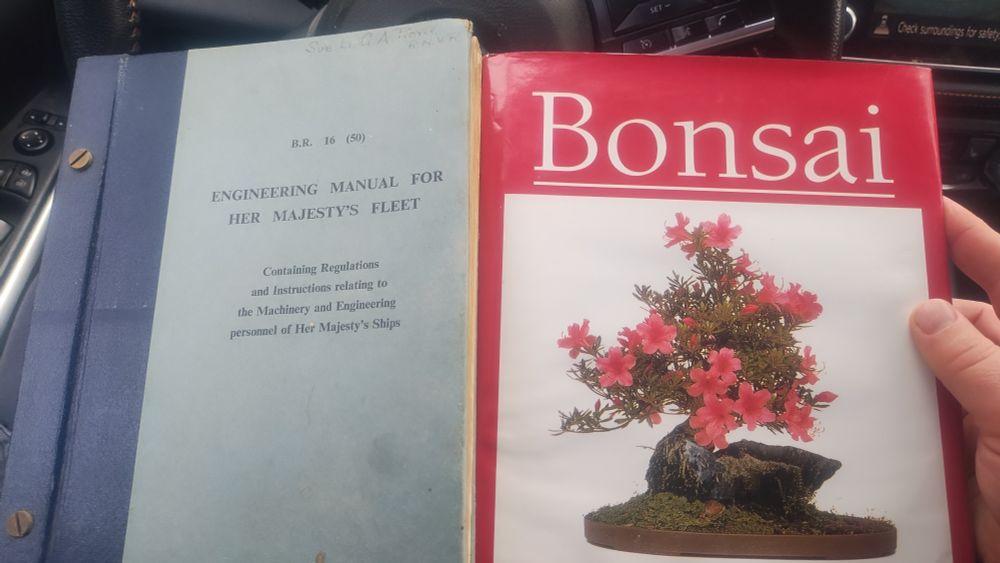 Admiralty engineering manual from 1950 and a book on Bonsai