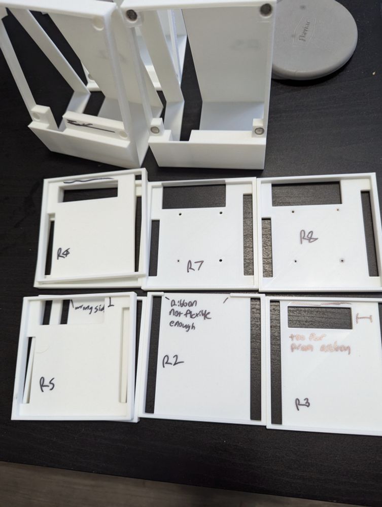 examples of a number of revisions of the wall panel enclosure