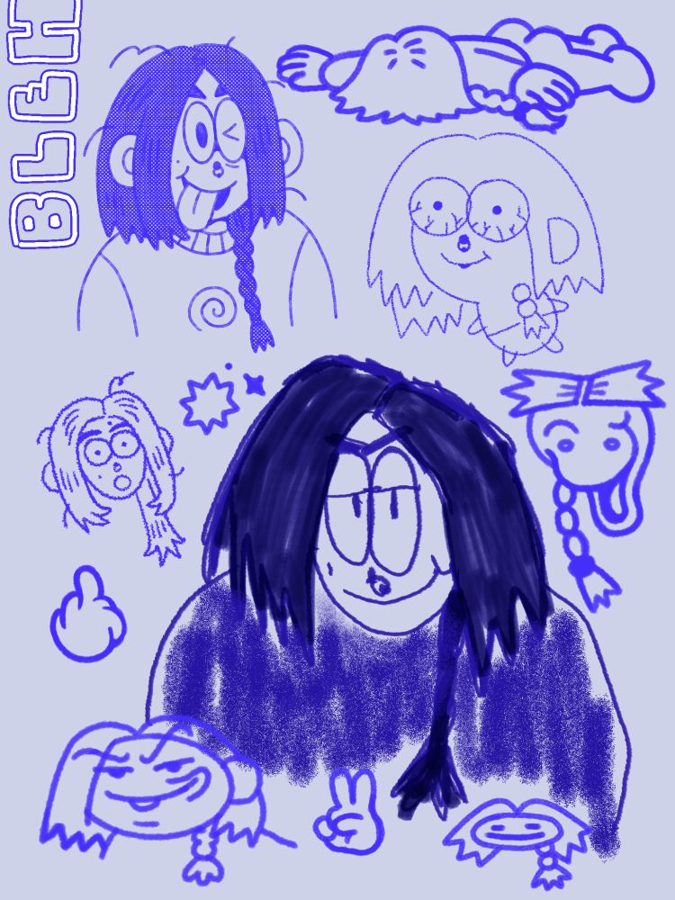 shitty self portraits >:)