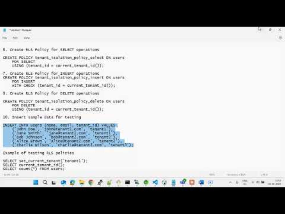 PostgreSQL Row-Level Security for Multi-Tenancy