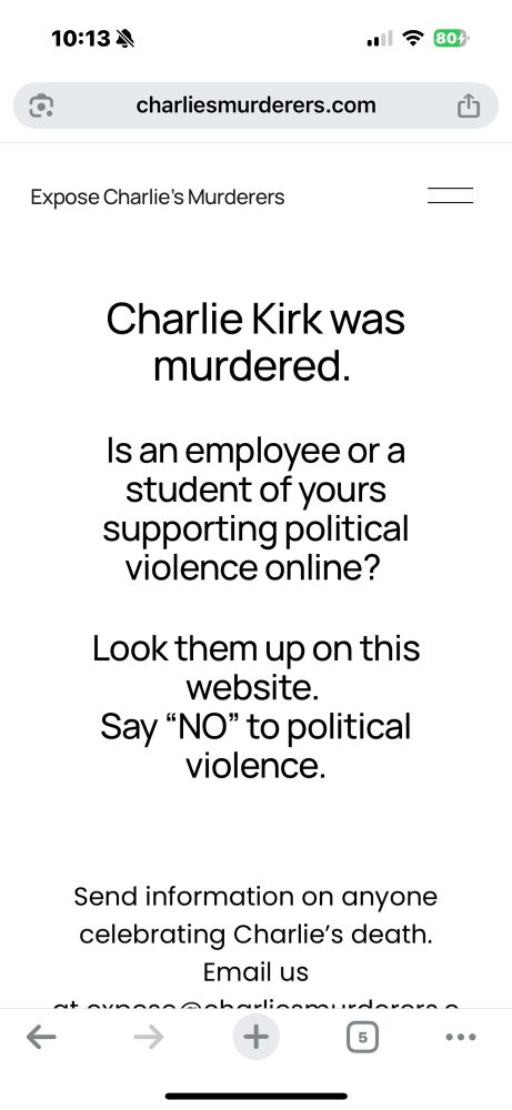 Website homepage where posts of folks saying negative things about his death are revealed.